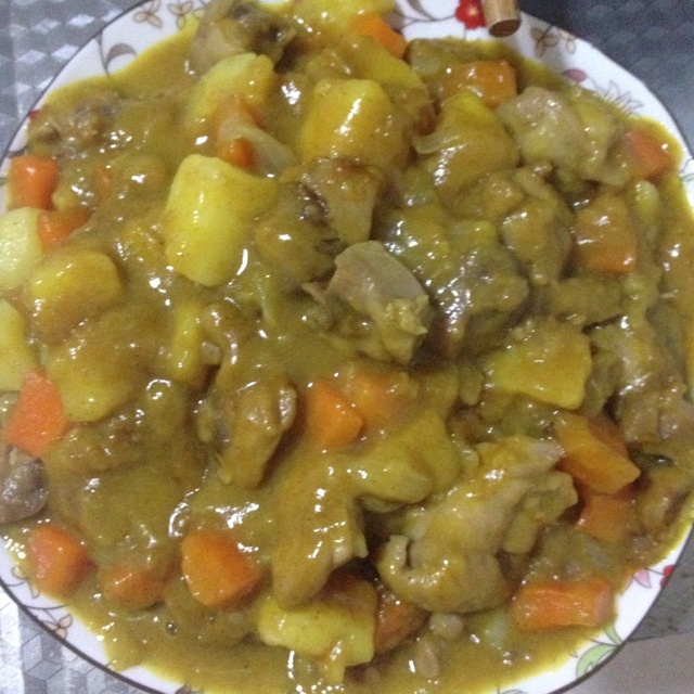 咖喱鸡块饭