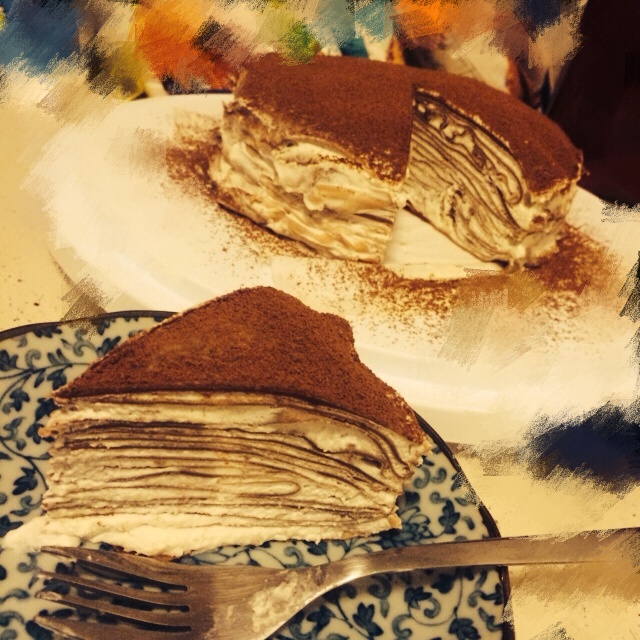 巧克力千层可丽饼