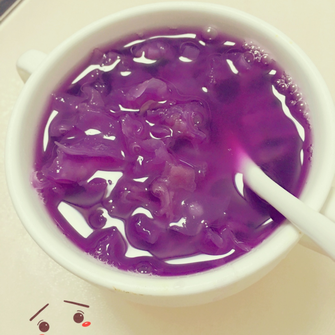 紫薯银耳羹！（快捷版的）