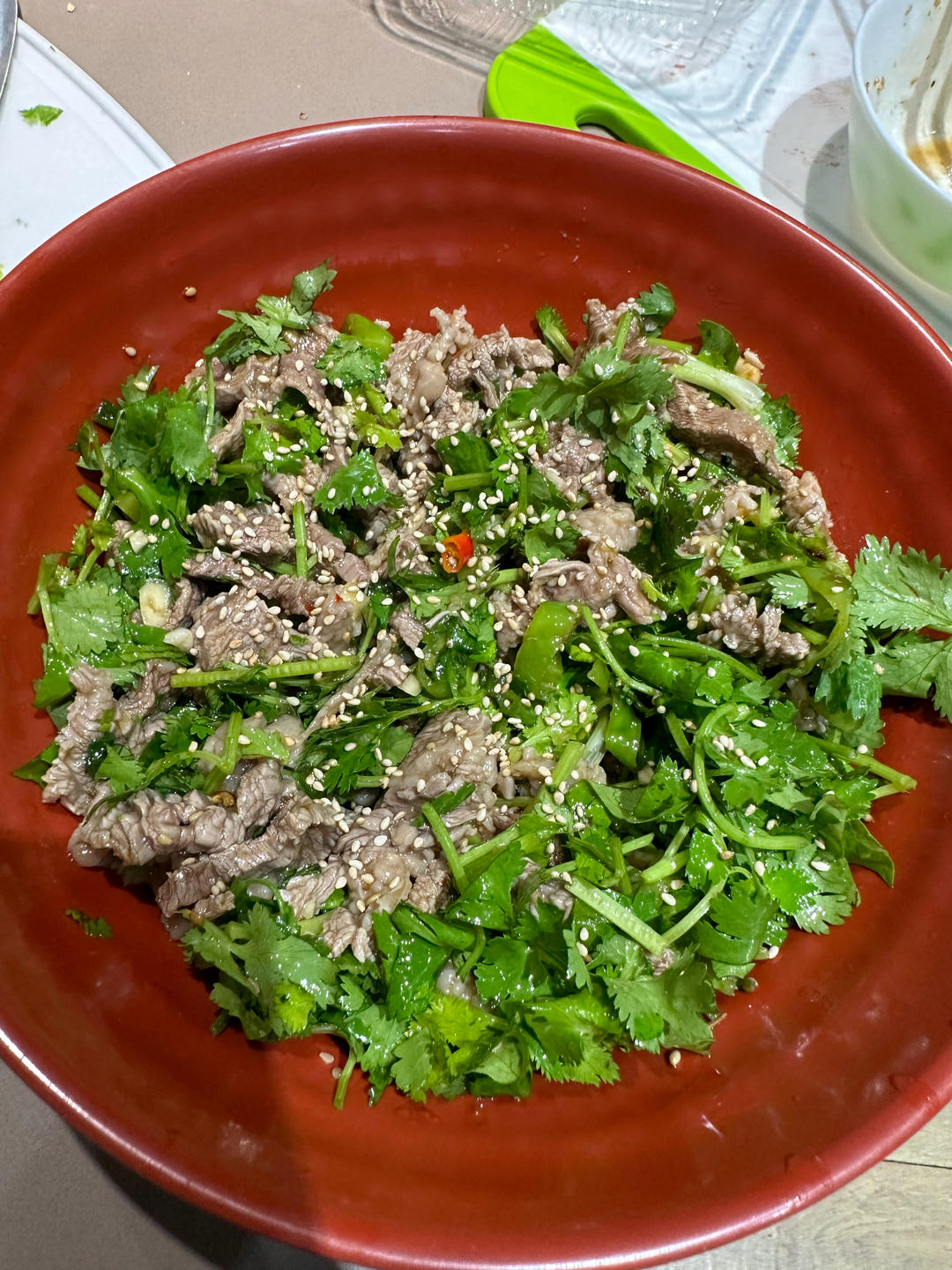超级快手香菜拌牛肉