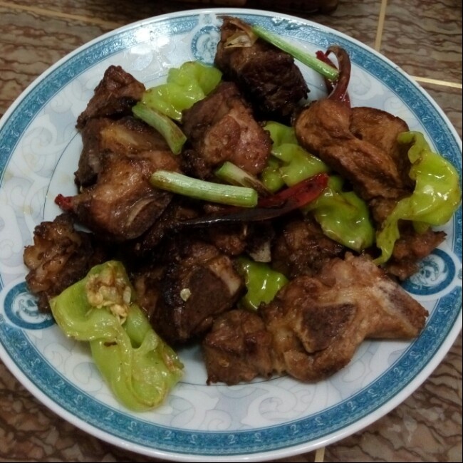 双椒煎排骨