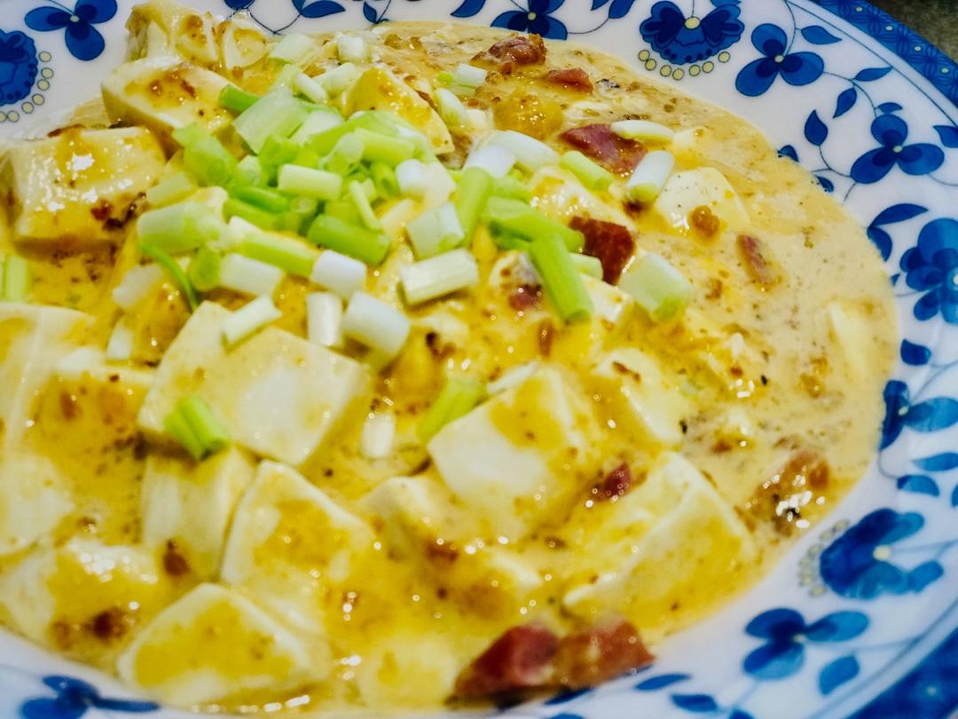 老丁的私房菜-蟹黄豆腐