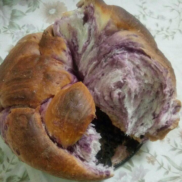 入门级不用揉出膜的手撕紫薯面包无黄油版