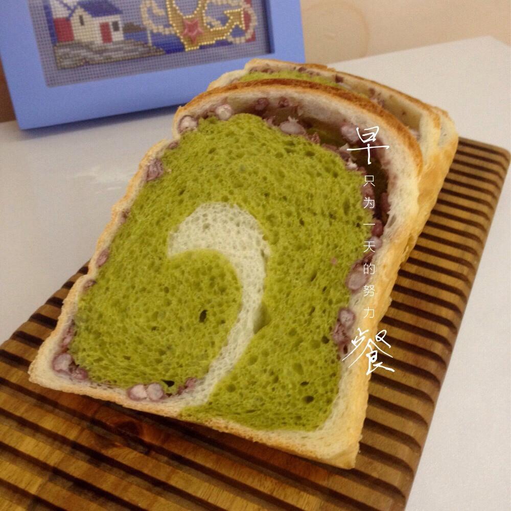 最正宗的日式抹茶红豆吐司