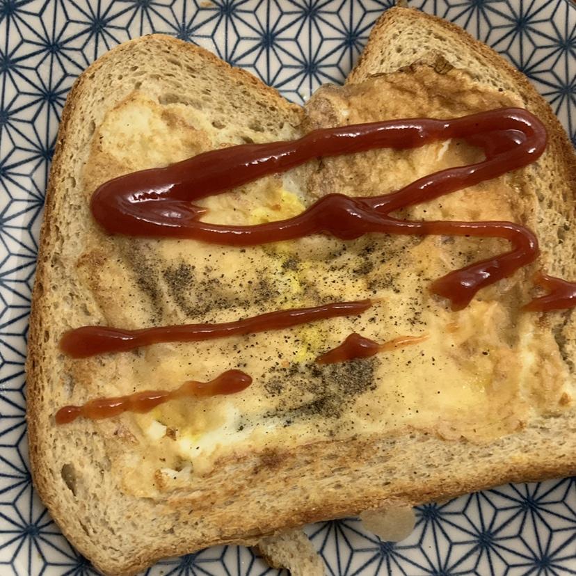 （宿舍减脂一人食）吐司煎蛋