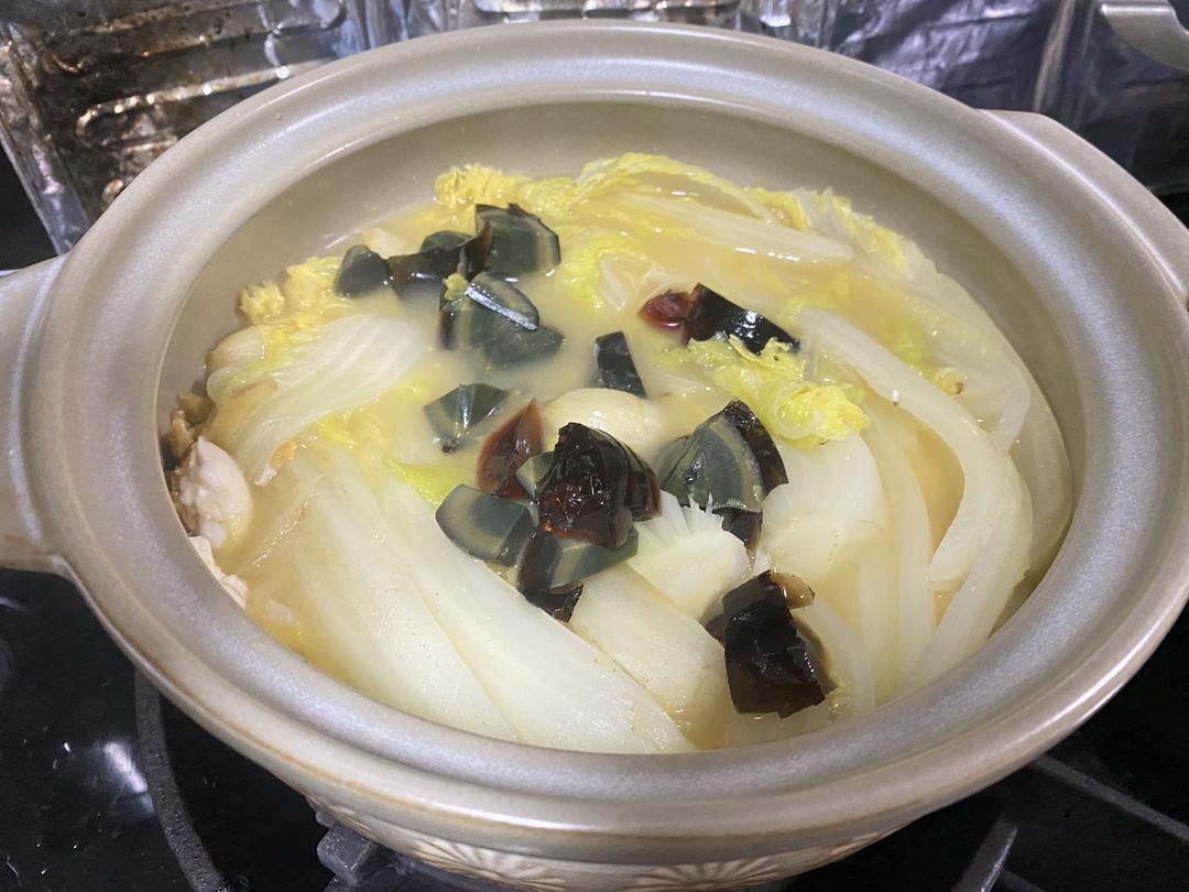 金银蛋上汤娃娃菜+太太乐鲜鸡汁芝麻香油的做法