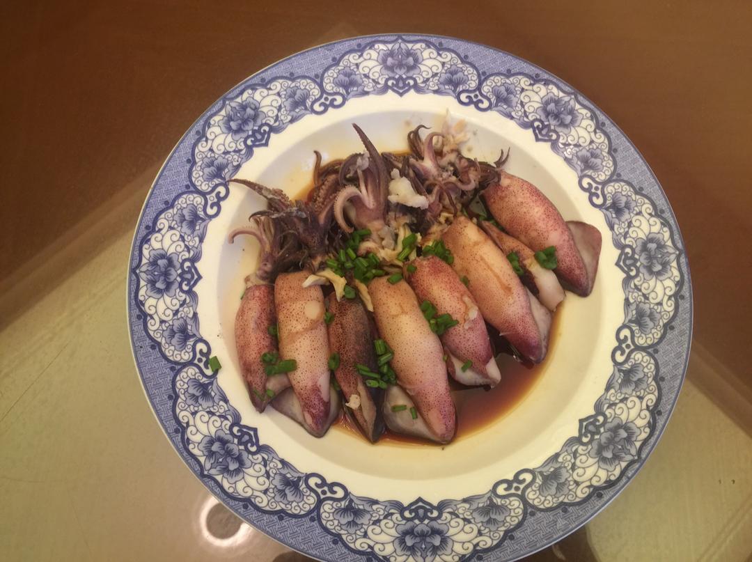 三加一无碳低碳试行者做的白灼鱿鱼仔