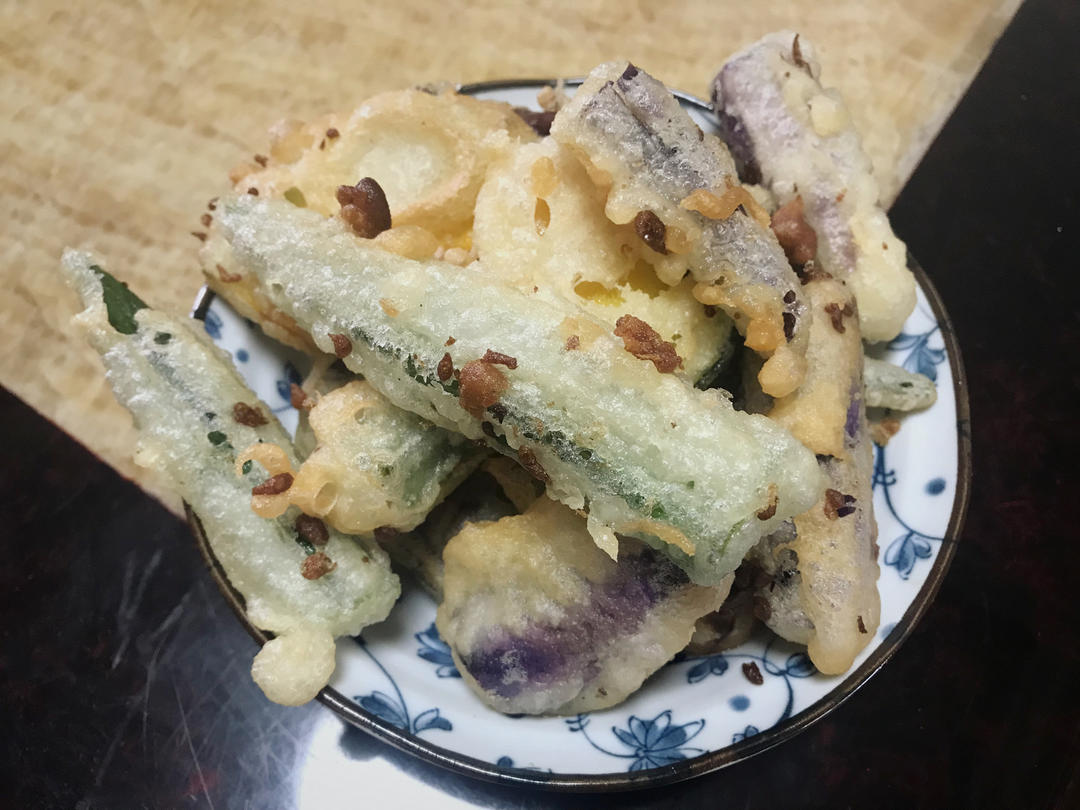 ㊙️炸日式天妇罗面糊的黄金比例✌️《炸天妇罗虾》《炸天妇罗南瓜》
