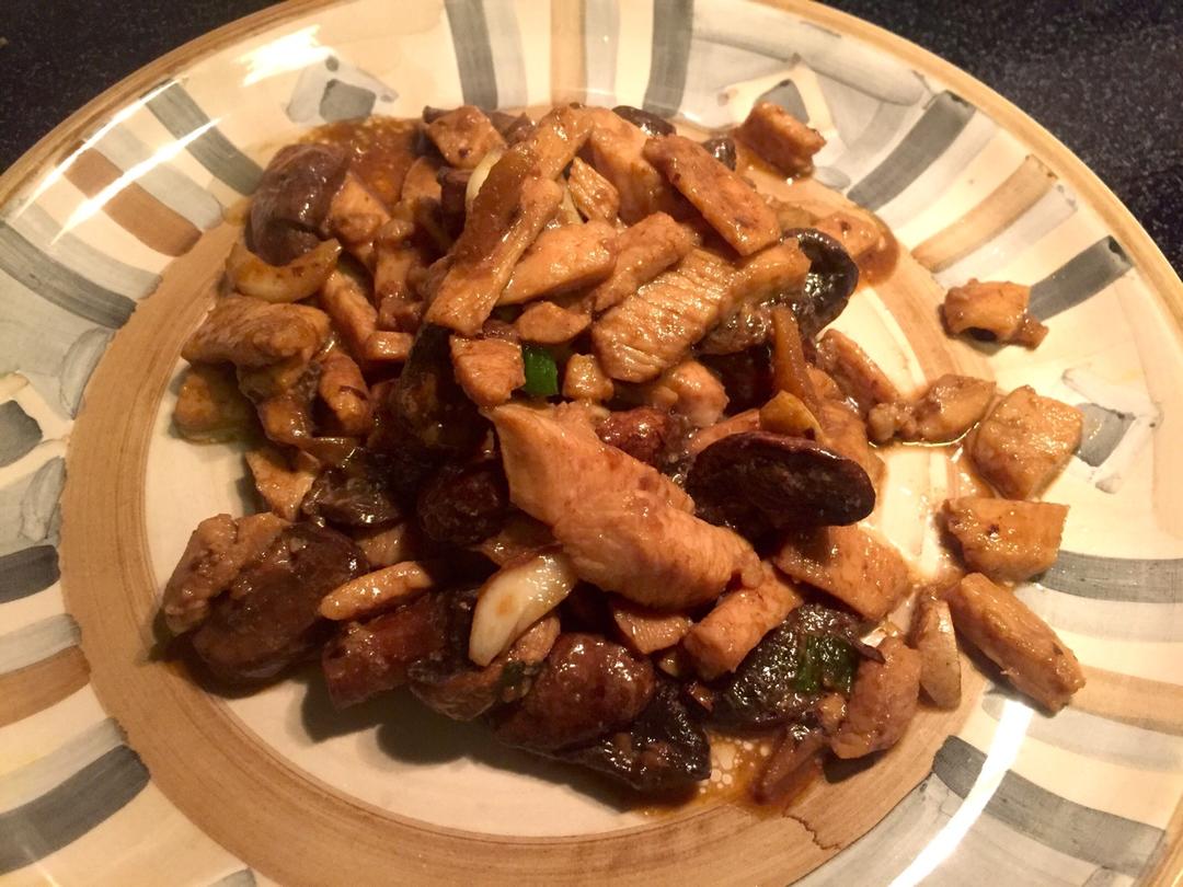 蘑菇滑鸡（香菇滑鸡）