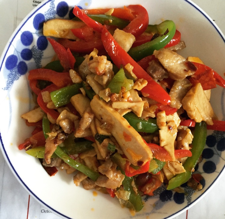 青椒炒豆腐干