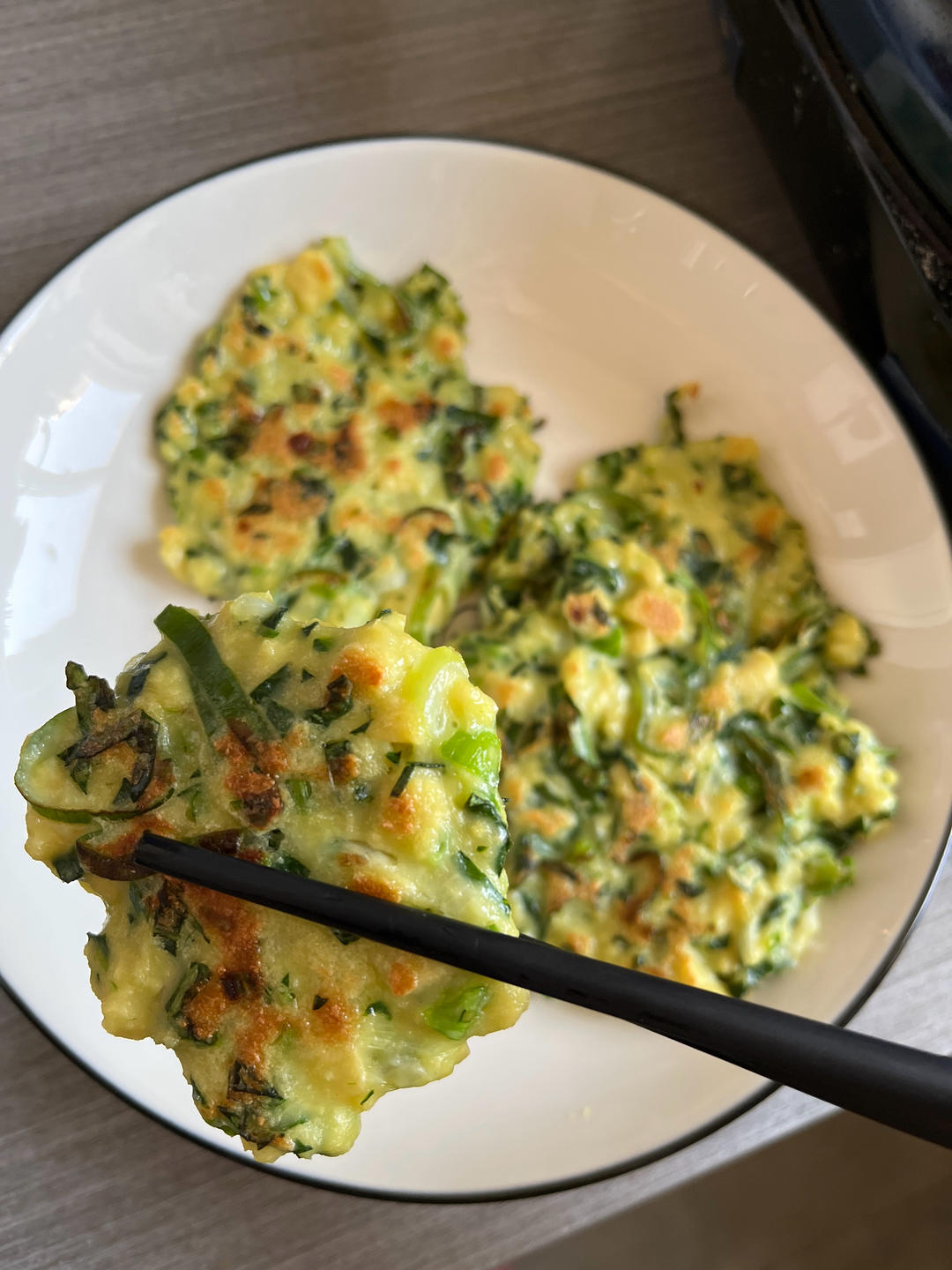 低卡无油青菜豆腐煎饼