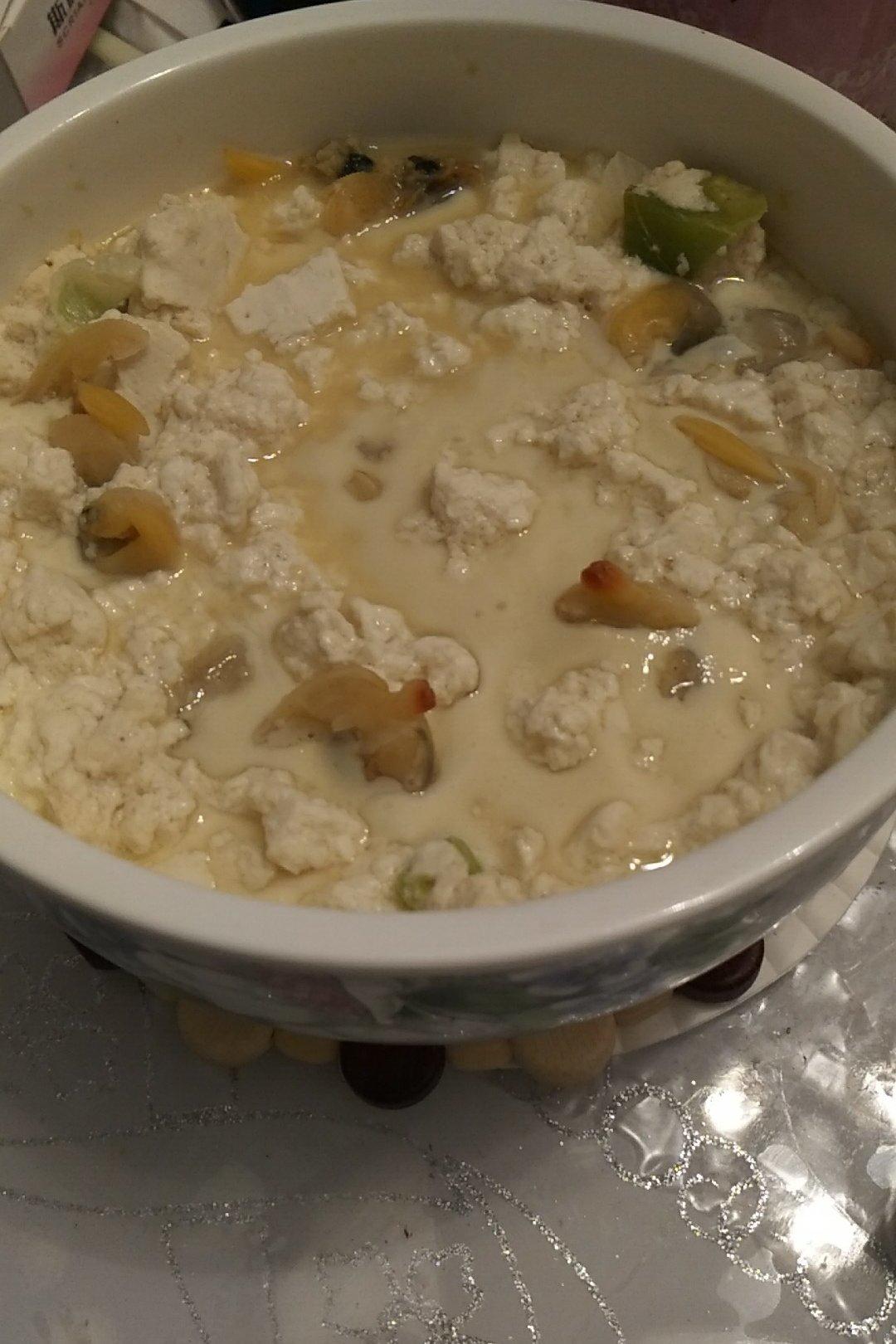 虾仁豆腐蒸水蛋
