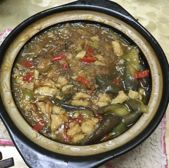 肉末茄子粉丝煲