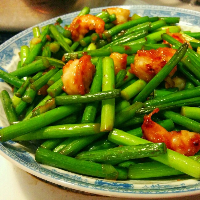 蒜薹炒虾仁