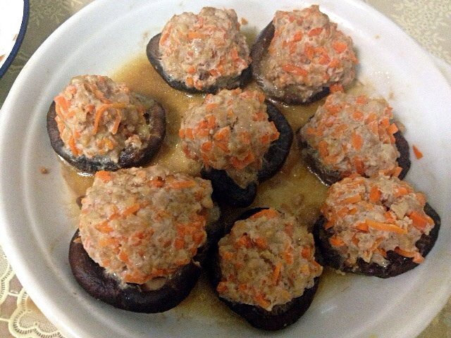 豆腐肉末酿香菇
