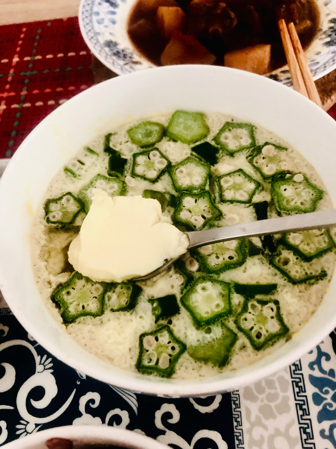 秋葵蒸蛋