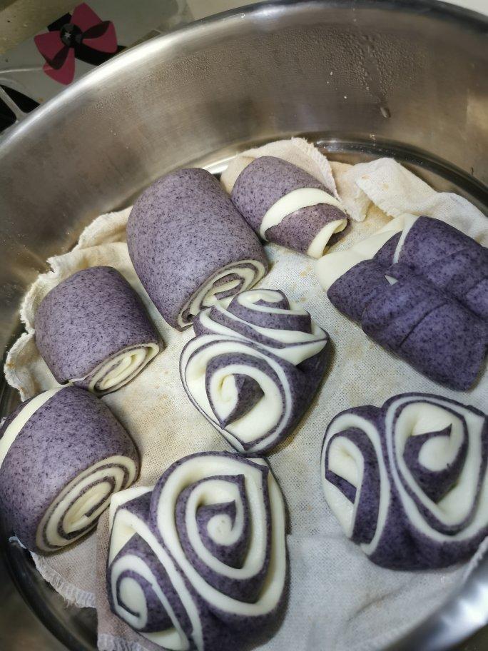 黑米双色馒头花卷（一次发酵）