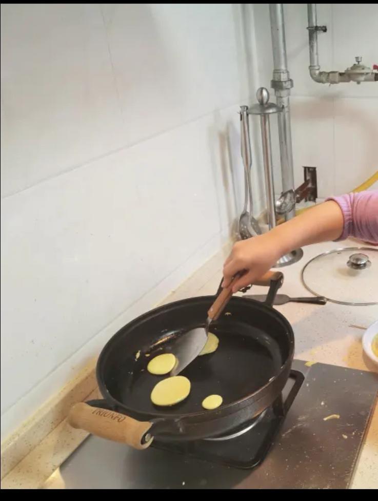 11岁女孩自制蛋糕——日式舒芙蕾（铜锣烧）