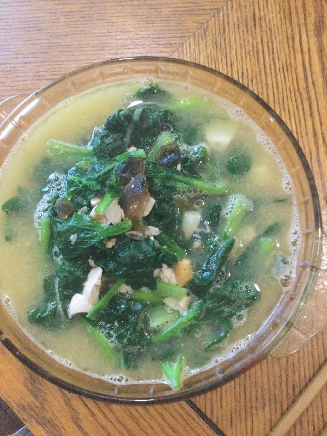 鲜掉眉毛的超快手素食上汤鸡毛菜
