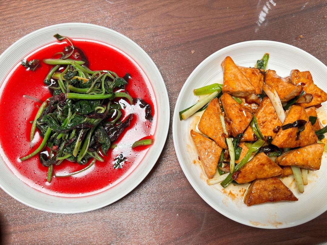 葱烧豆腐