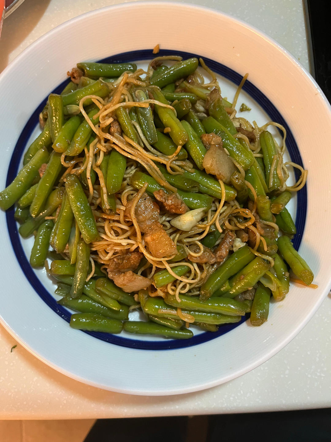 地道老北京扁豆焖面 豆角焖面 太好吃小心吃撑哦