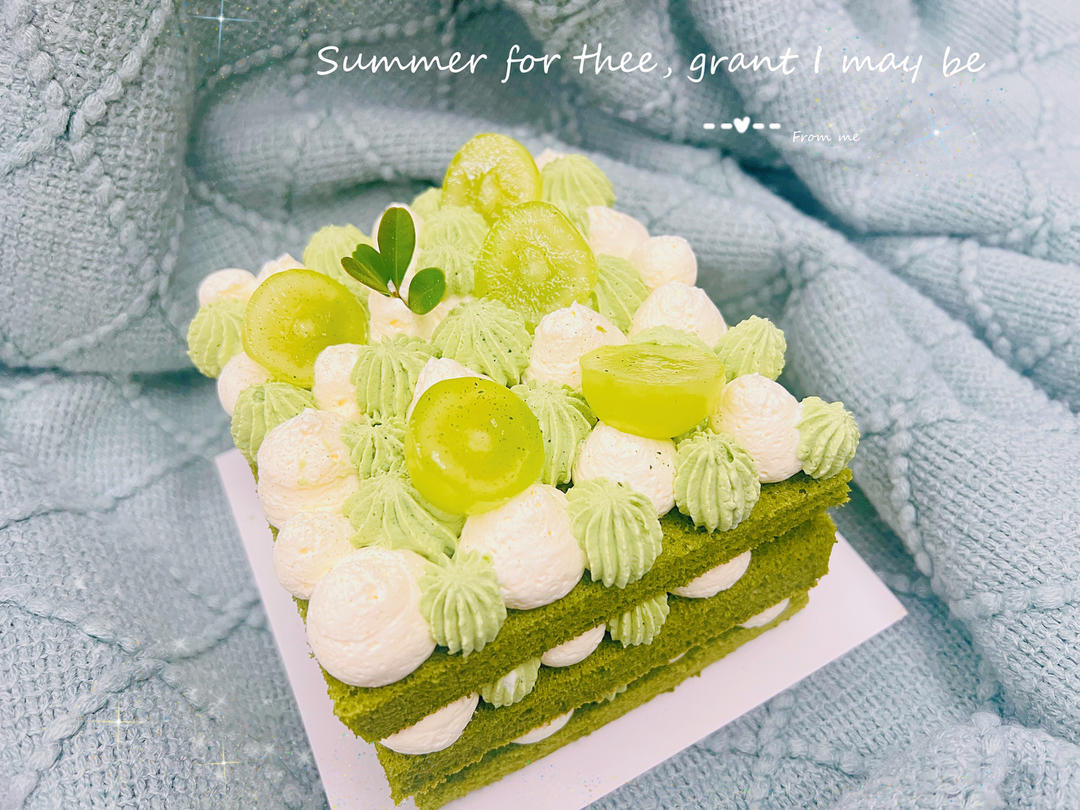 抹茶奶油蛋糕—做法简单颜值超高