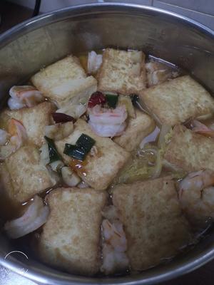 冬日暖胃暖心 虾仁豆腐白菜煲的做法 步骤9