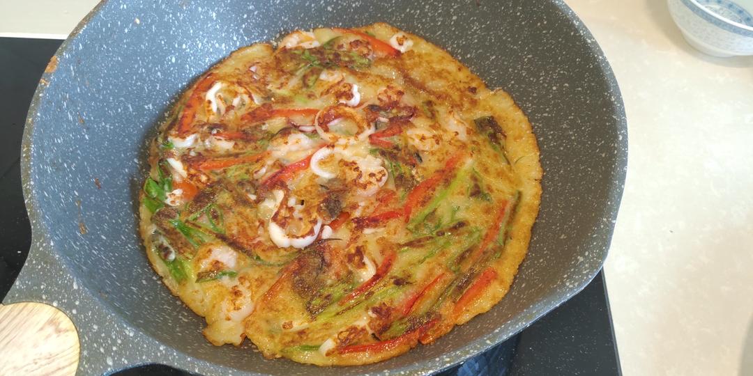 韩式海鲜葱饼：手残党也不会失败的煎饼