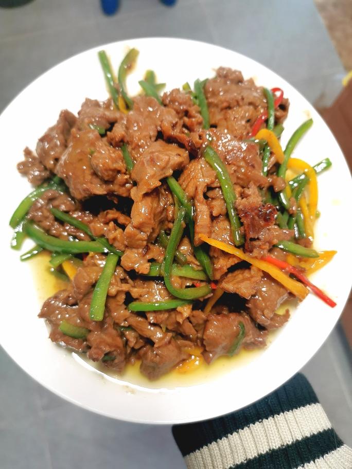 青椒滑牛肉片