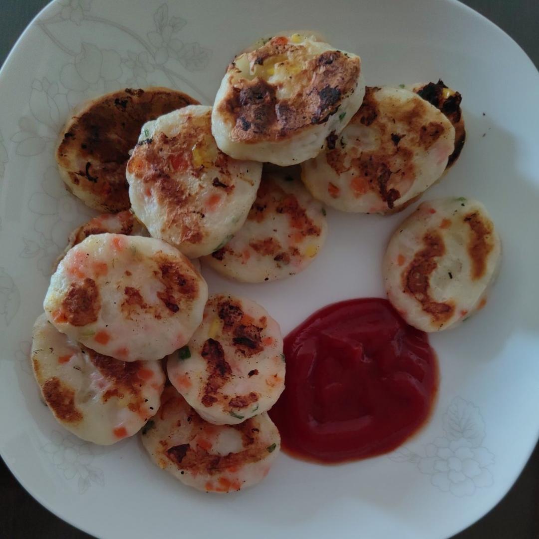 家常菜香煎虾饼