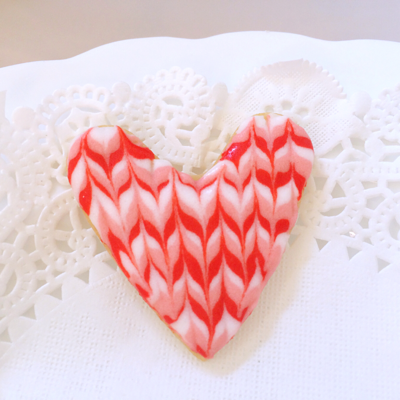 厨侠小叮当做的情人节礼物-爱心糖霜饼干