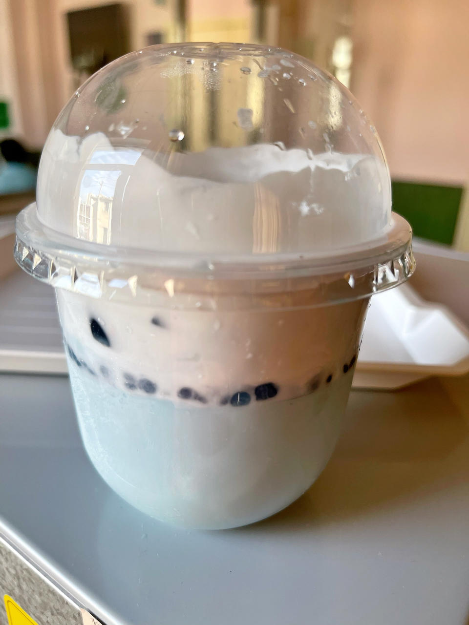 蝶豆花奶冻西米露