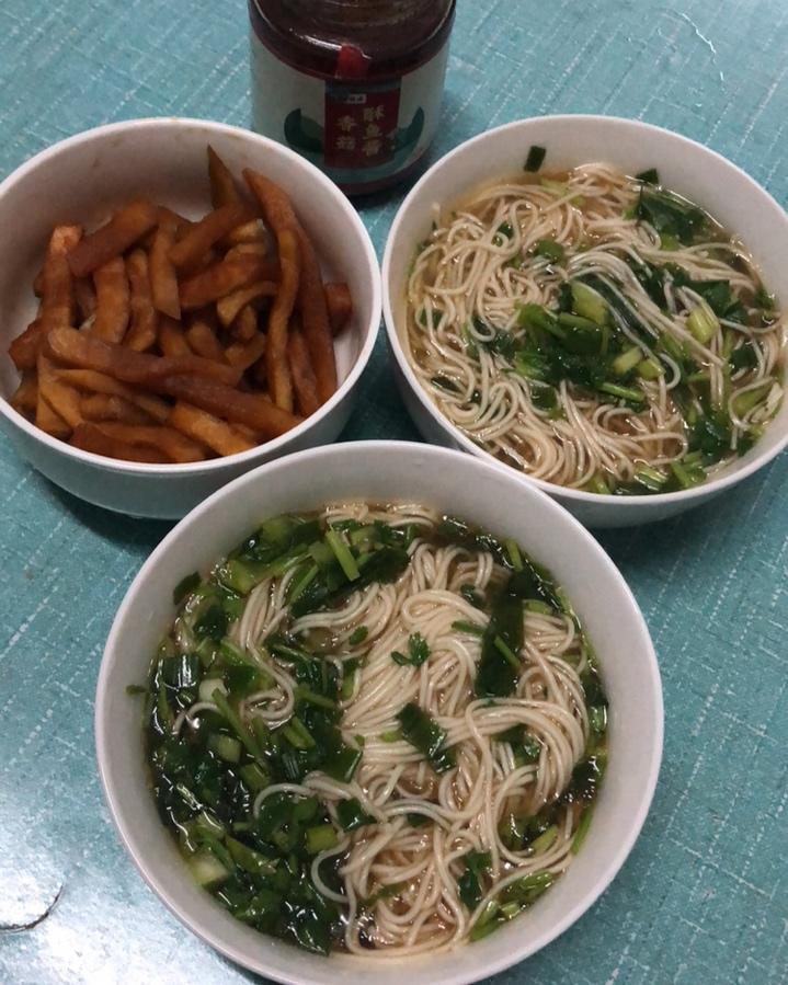 快手早餐-酱汤面，汤都喝光