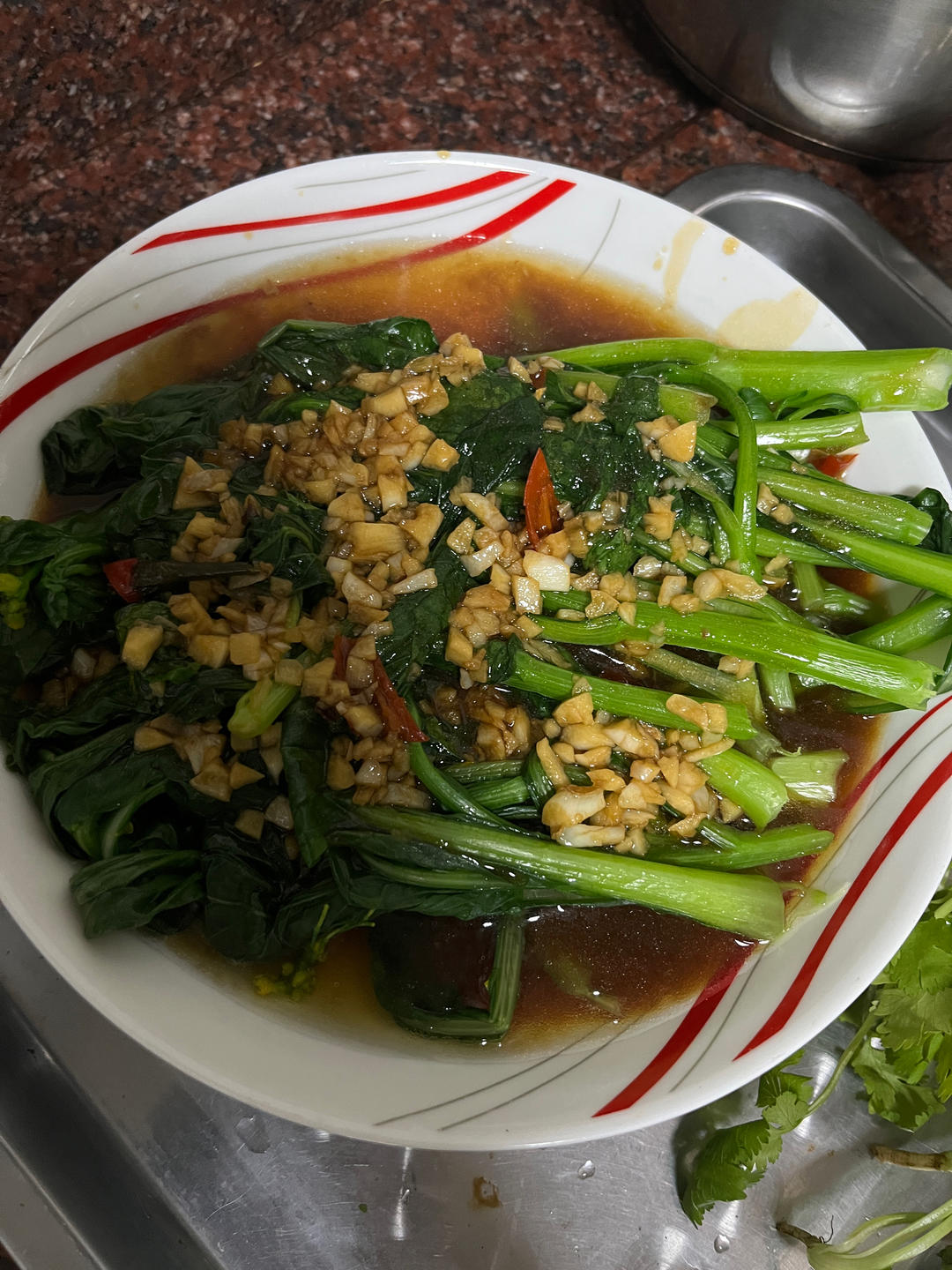 鲜嫩爽脆的蚝油菜心