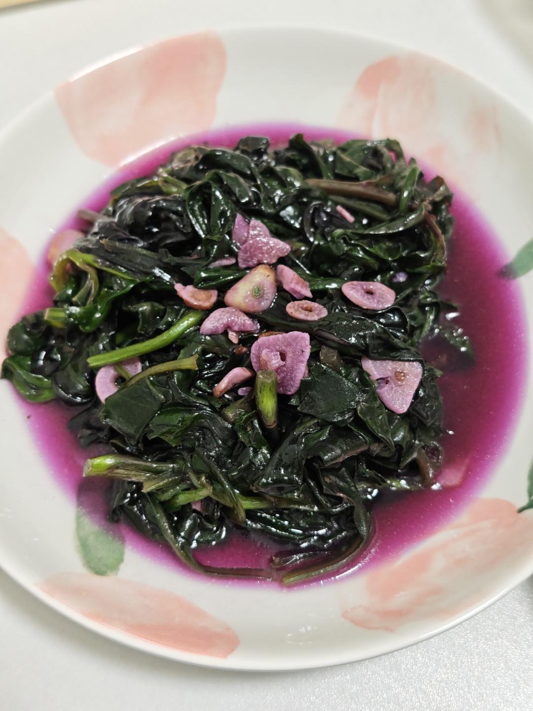 超下饭家常菜-清炒红苋菜-排毒补血低脂菜