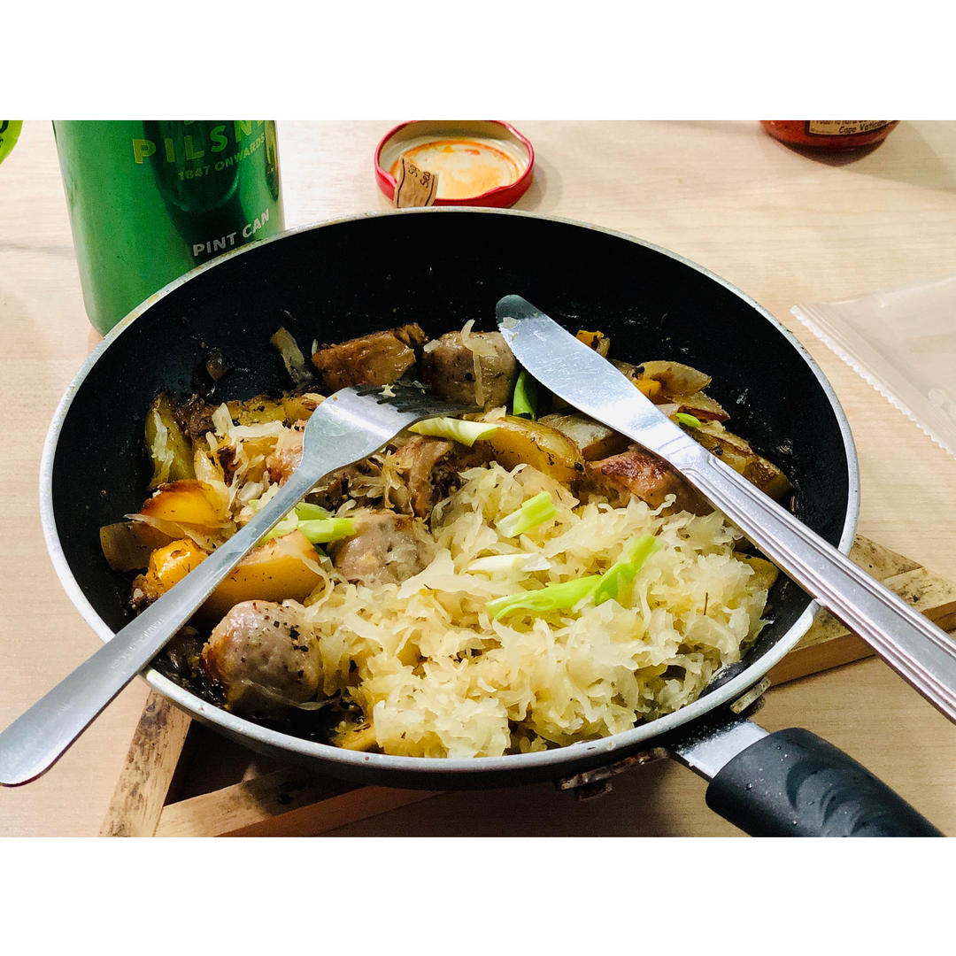 【健康一锅端】🇩🇪德式香肠酸菜土豆啤酒烧