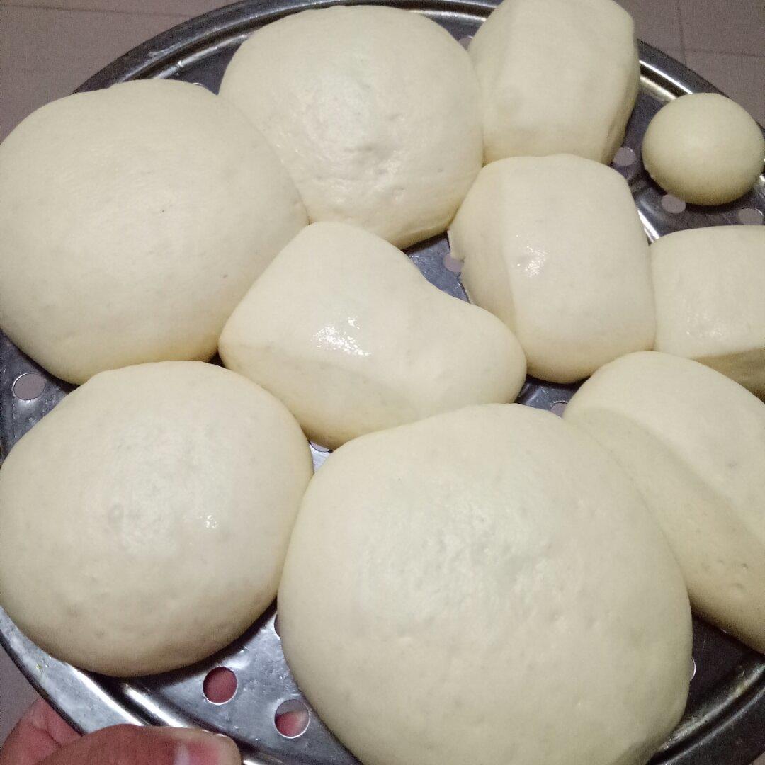 一次性发酵的奶香馒头！