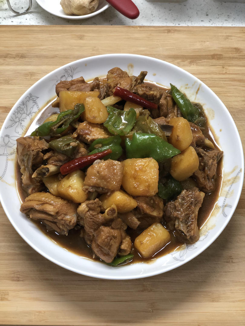 badian30做的老饭骨新疆大盘鸡