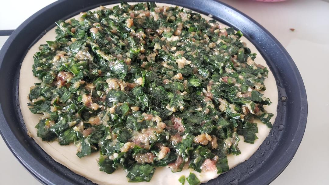 手抓饼韭菜馅饼