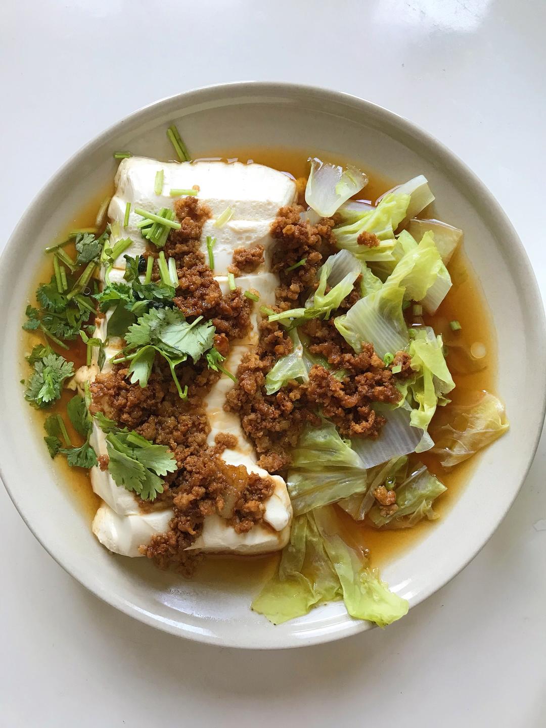 【肉沫蒸豆腐】带娃快手菜的做法