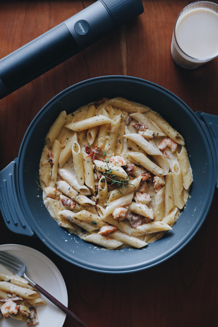 番茄鲜虾奶油意面