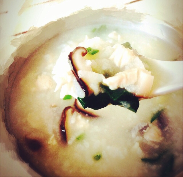 香菇鸡肉粥