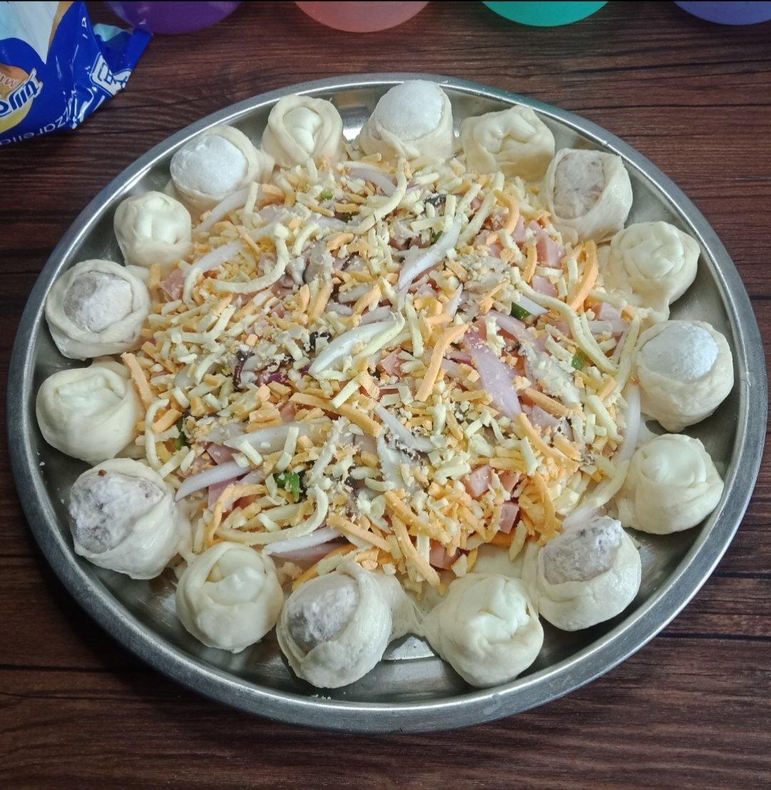 芝心披萨饼底的制作