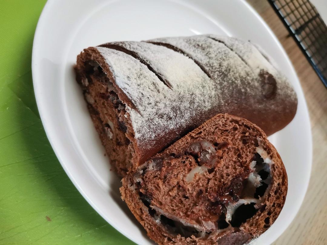 超级好吃简单好做的可可麻薯软欧面包