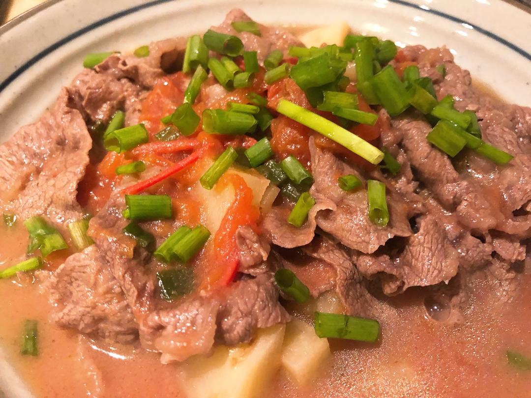 番茄土豆肥牛锅