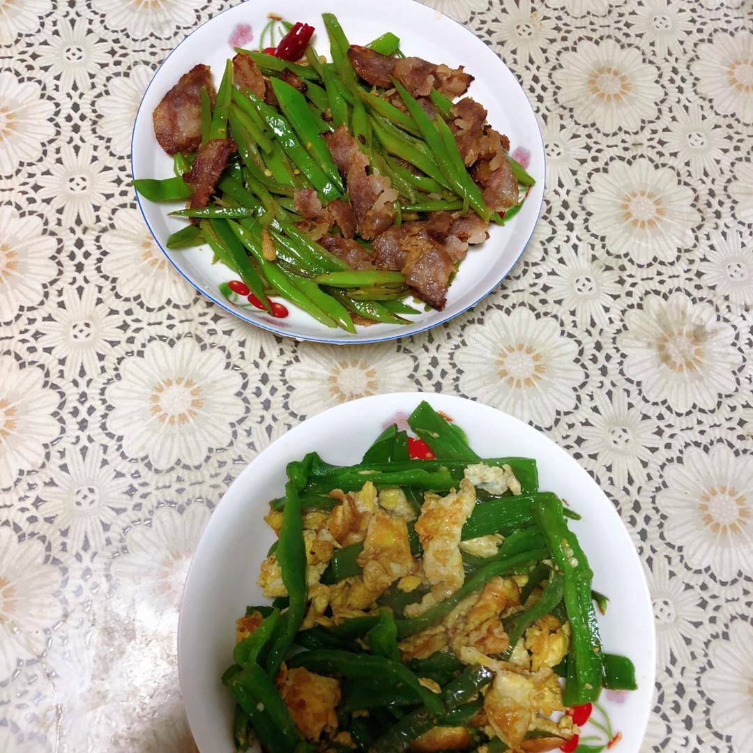 奇异果果931做的家常菜～四季豆炒腊肠