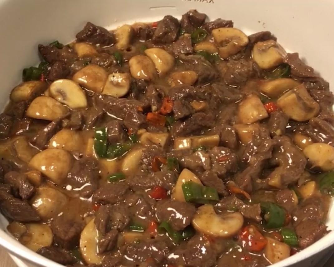 口蘑酱牛肉丁