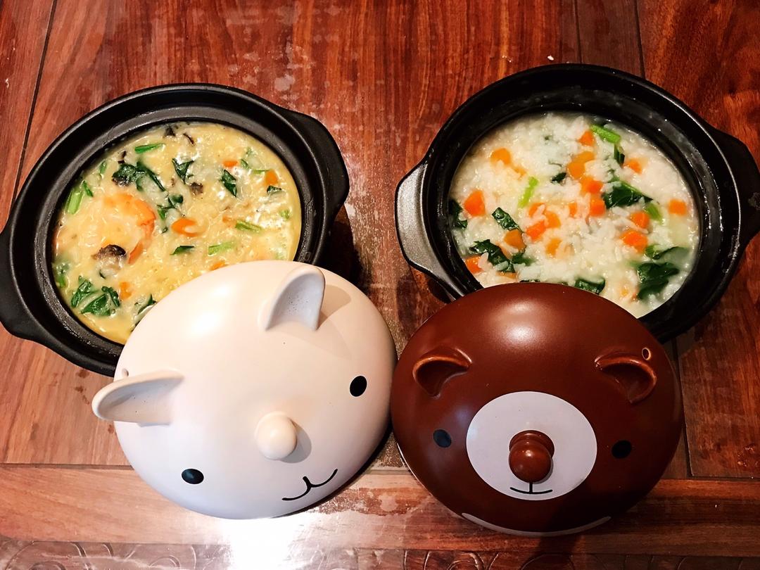 补充维生素的营养粥--菠菜胡萝卜粥