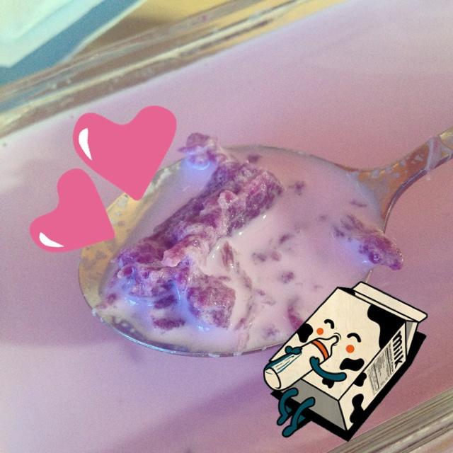 我爱早餐—紫薯牛奶