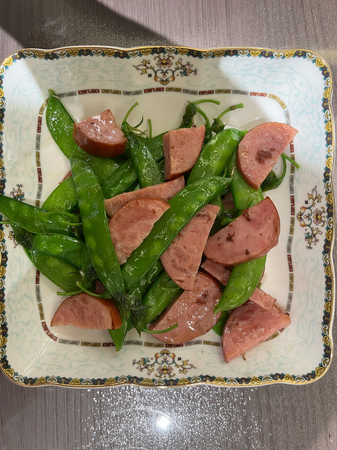 荷兰豆炒火腿